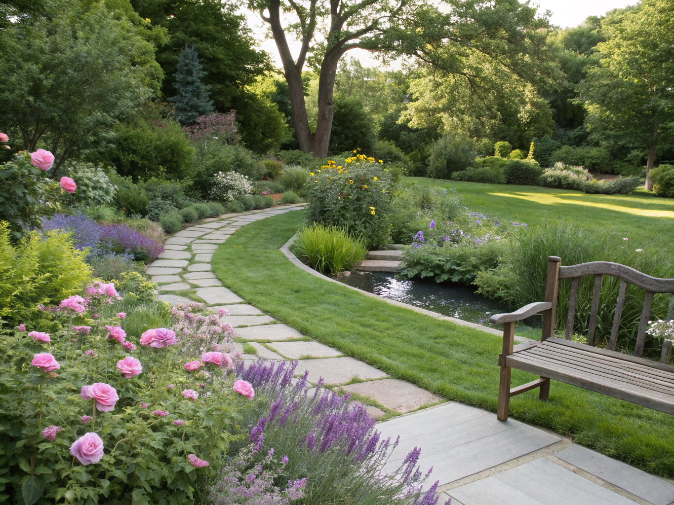 Cambridge tapestry garden design with intricate landscaping