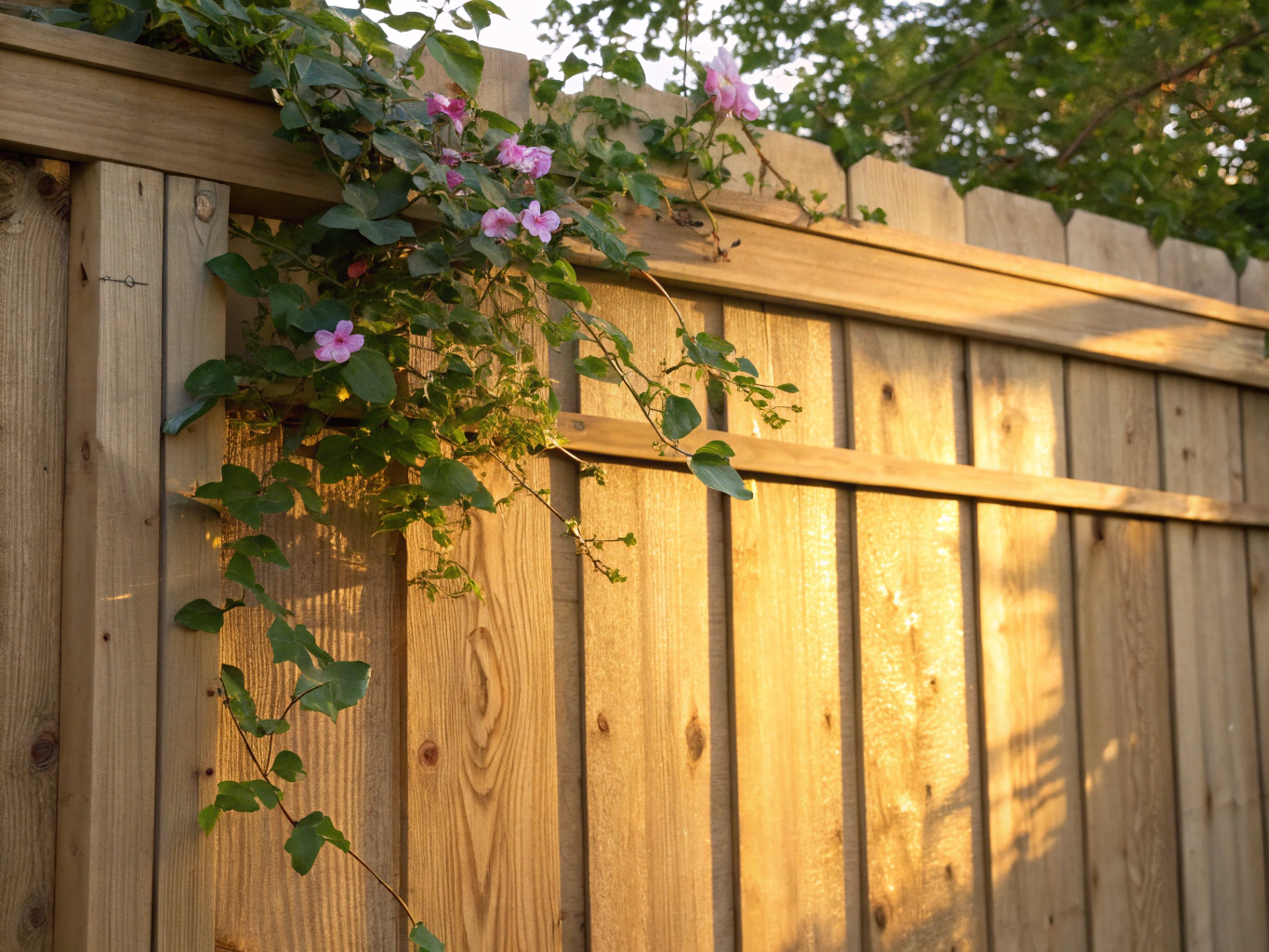 Closeboard fencing texture detail
