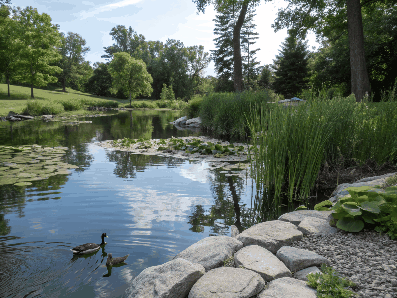 Formal Water Garden for Cotswold Manor