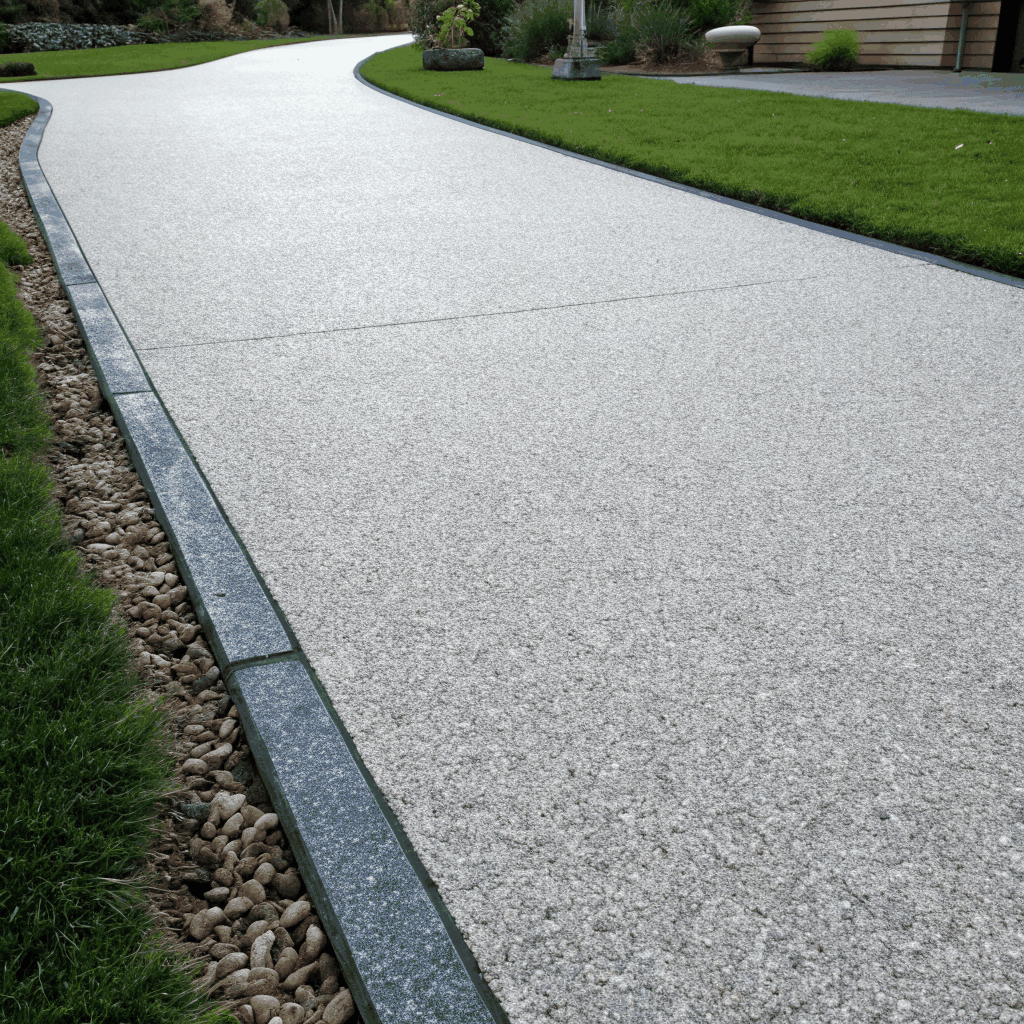 Smooth resin bound driveway surface