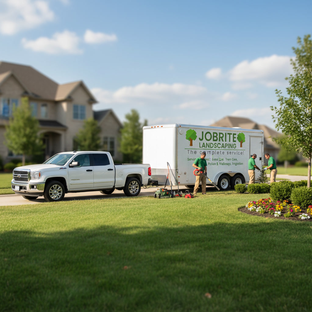 Jobrite Landscaping team working on a Cambridge garden